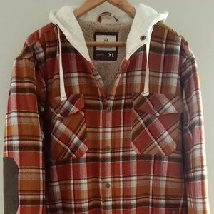 'LEGENDARY WHITETAIL' Camp Night Berber Lined Hooded Flannel XL NWOT